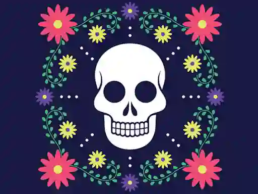 Spel Colorful Skull Jigsaw online
