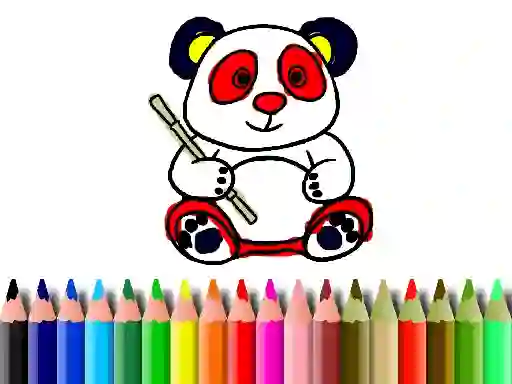 Spel Back To School: Panda Coloring online