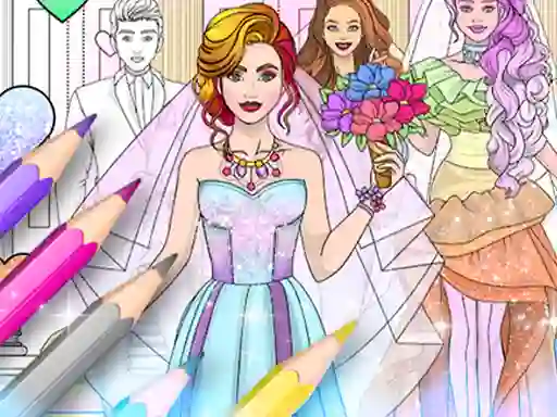 Spel Wedding Coloring Dress Up online