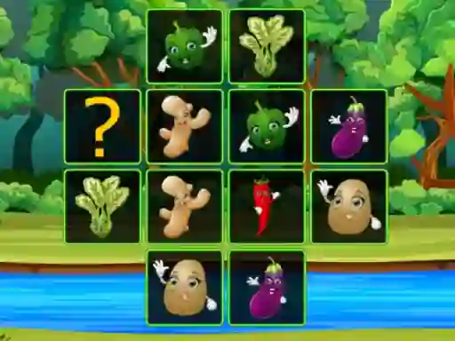 Spel Vegetable Cards Match online