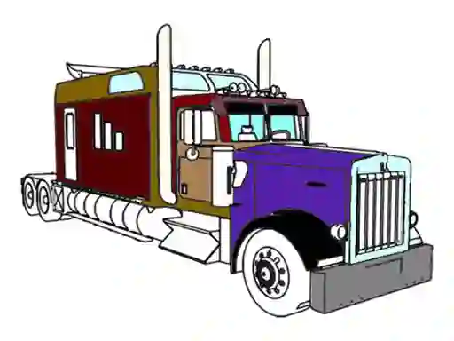 Spel American Trucks Coloring online