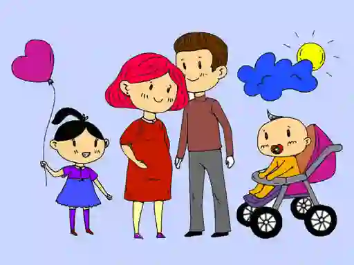 Spel Happy Family Coloring Book online