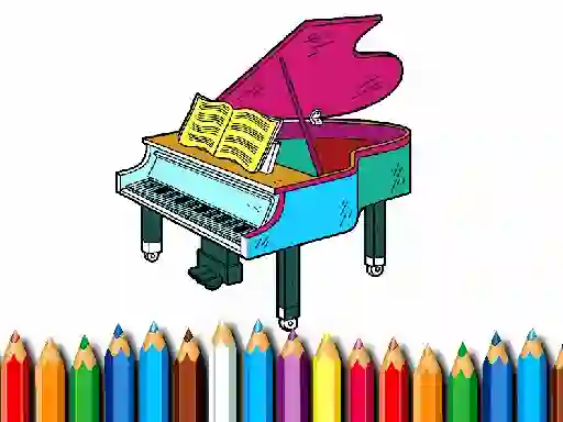 Spel Back To School: Piano Coloring Book online
