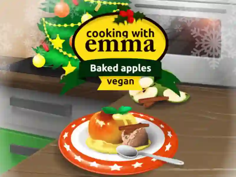 Spel Cooking with Emma Baked Apples vegan online