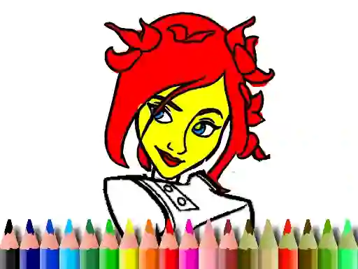 Spel Back To School: Cute Girl Coloring online