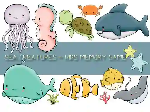 Spel Kids Memory Sea Creatures online