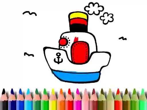 Spel Back to School: Boat Coloring online