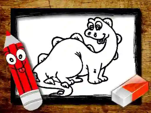 Spel Back To School: Dinosaur Coloring Book online