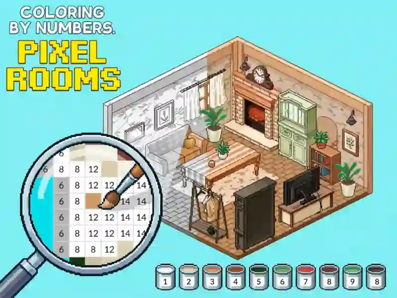 Spel Coloring by Numbers Pixel Rooms online