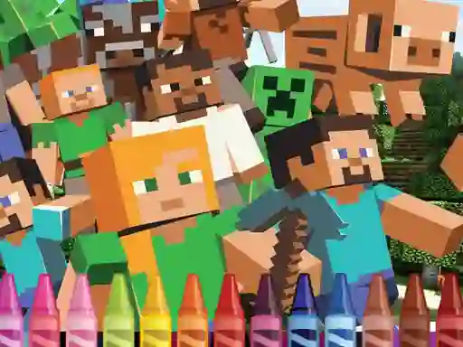 Spel 4GameGround Minecraft Coloring online