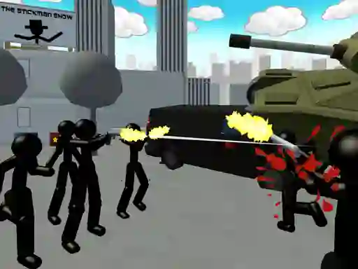 Spel Stickman City Shooting 3d online