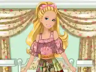 Spel Barbie's Patchwork Peasant Dress online
