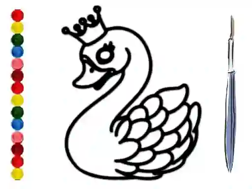 Spel Back To School: Swan Coloring Book online
