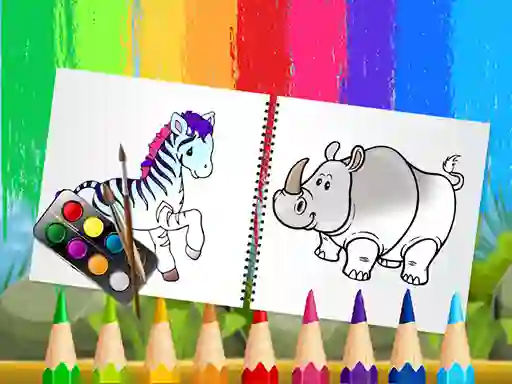 Spel Funny Animals Coloring Book online