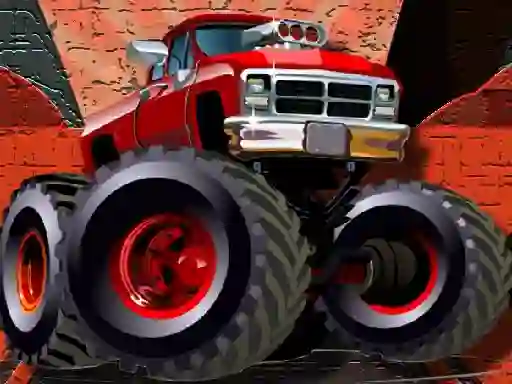 Spel Crazy Monster Trucks Puzzle online