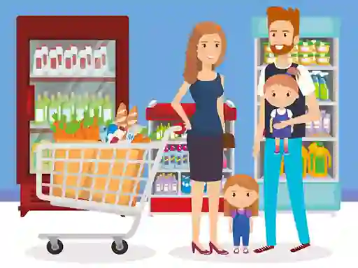 Spel Happy Shopping Jigsaw online