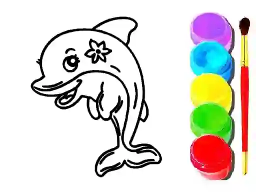 Spel Dolphin Coloring Book online
