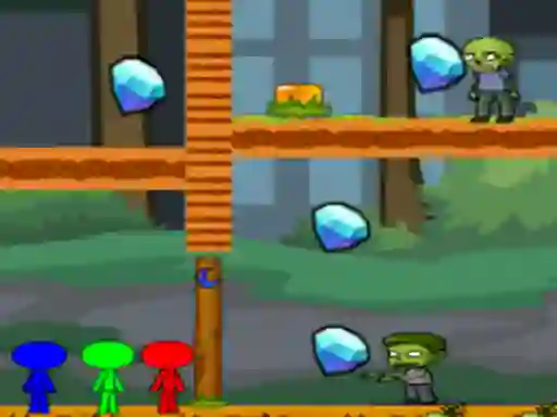 Spel StickMan Bros Vs Zombies online