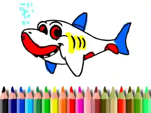 Spel Back To School: Shark Coloring Book online