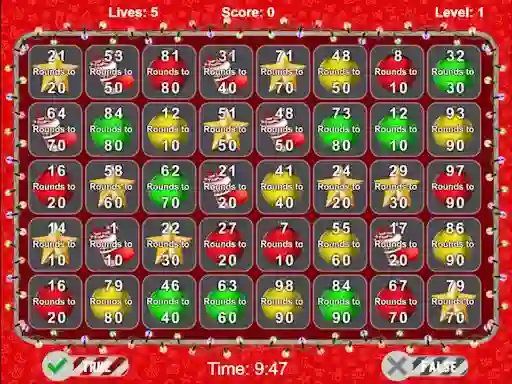 Spel Christmas Number Crunch Rounding online