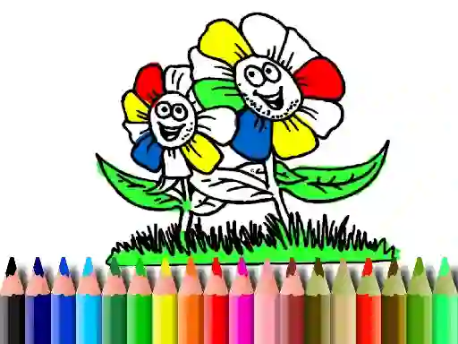 Spel Back to School: Flowers Coloring online