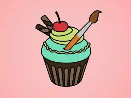 Spel Yummy Cupcake Coloring online