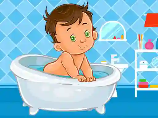 Spel Baby Bath Jigsaw online