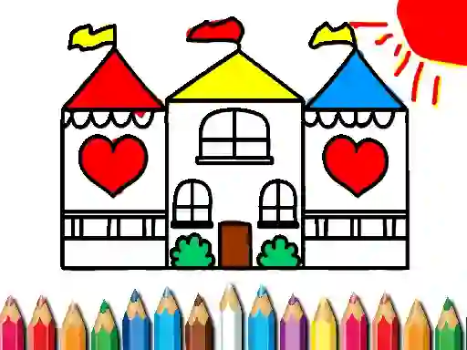 Spel Back To School Coloring Book DOLL HOUS online