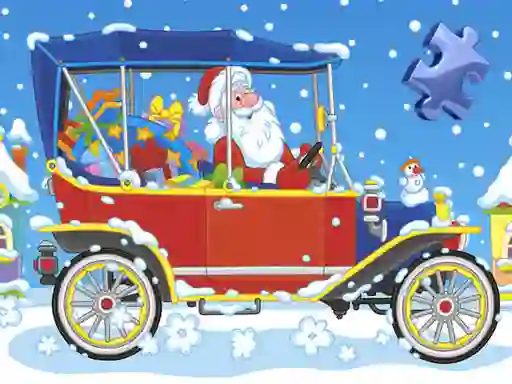 Spel Christmas Cars Jigsaw online