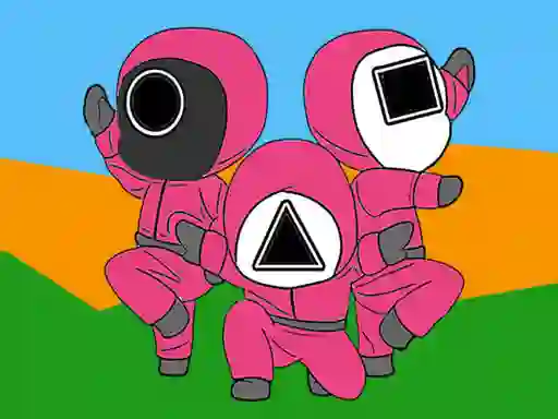 Spel Squid Coloring Book online