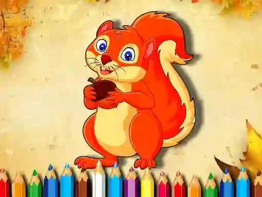 Spel Squirrel Coloring Book online