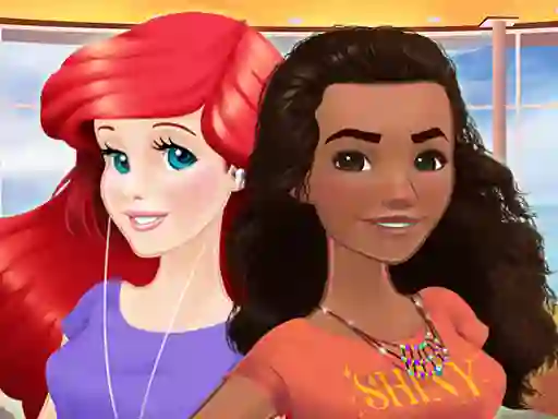 Spel Ariel and Moana Princess on Vacation online