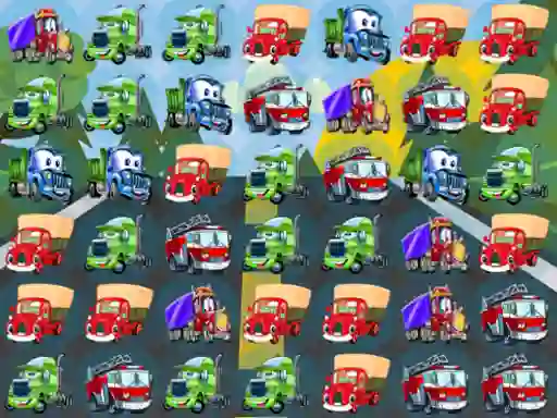 Spel Cartoon Trucks Match 3 online