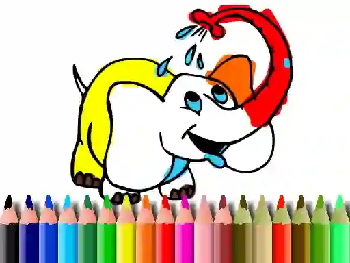 Spel Back To School: Elephant coloring online