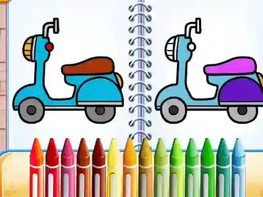 Spel Cute Bike Coloring Book online