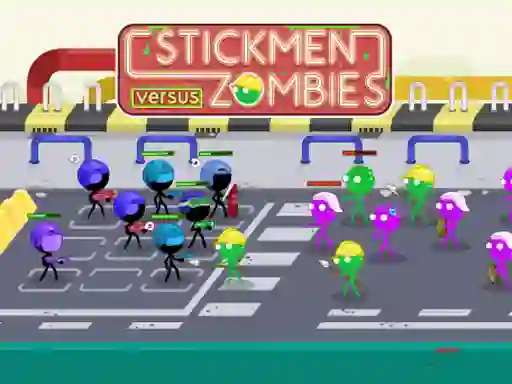 Spel Stickmen Versus Zombies online
