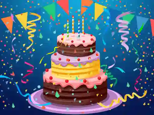 Spel Birthday cake puzzle online