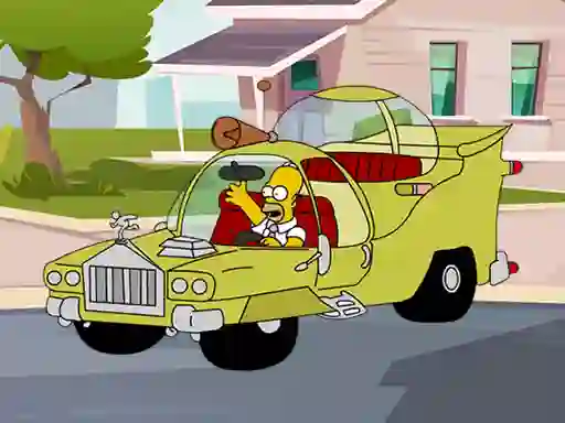 Spel The Simpsons Car Jigsaw online