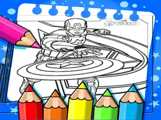 Spel Captain America Coloring Book online