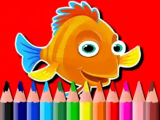Spel Back To School: Fish Coloring Book online