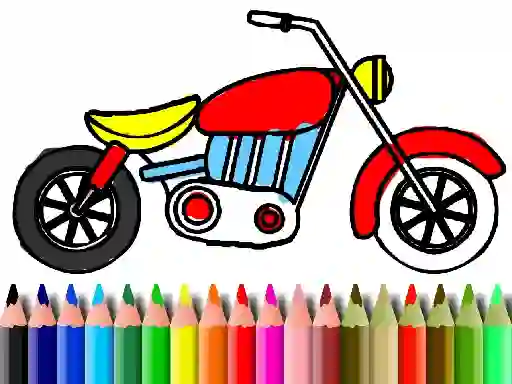 Spel Back To School: Motorbike Coloring online