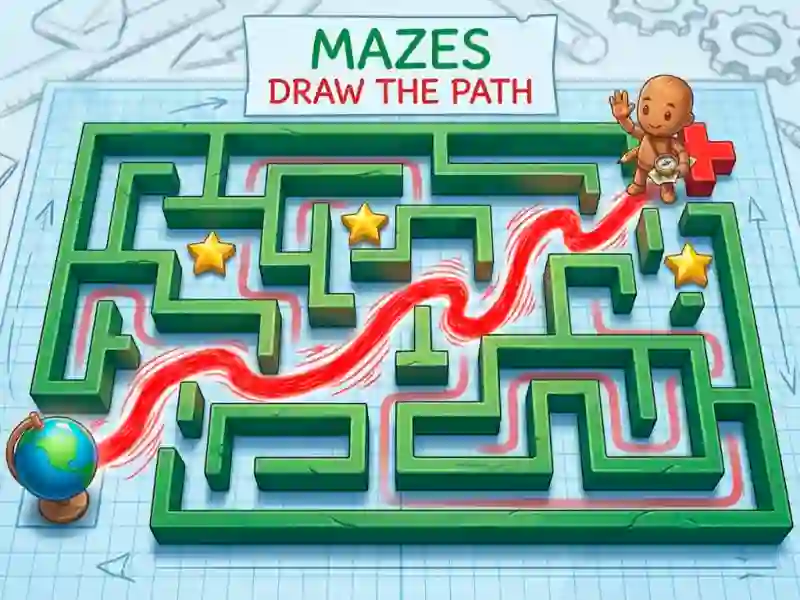 Spel Mazes Draw The Path online