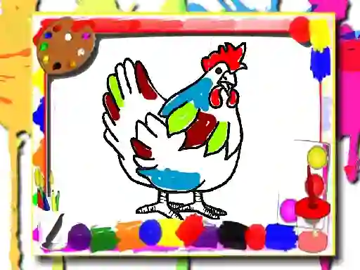 Spel Chicken Coloring Book online