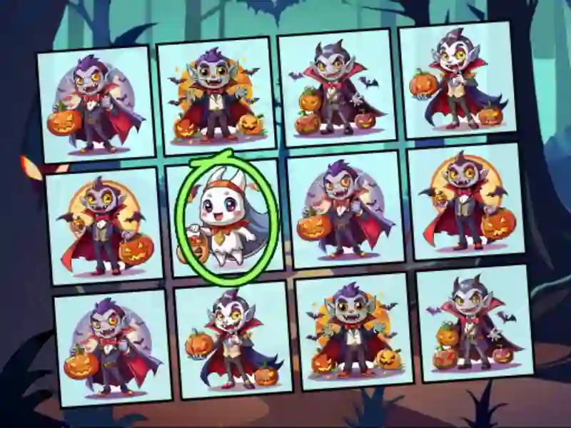 Spel Spot the Unique Halloween online
