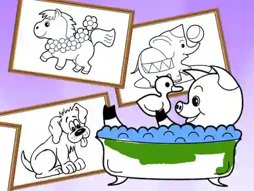Spel Cartoon Coloring for Kids Animals online