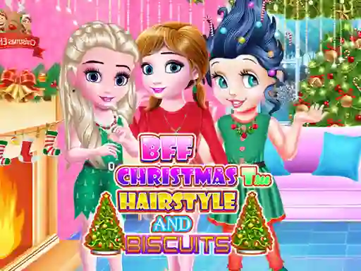 Spel BFF Christmas Tree Hairstyle and Biscuits online