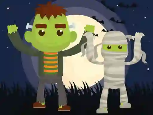 Spel Vampires and Frankenstein Coloring online