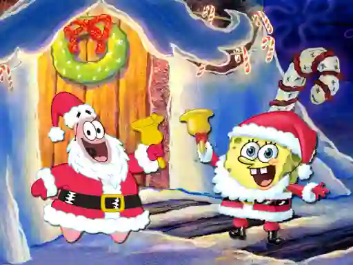 Spel SpongeBob Christmas Jigsaw Puzzle online