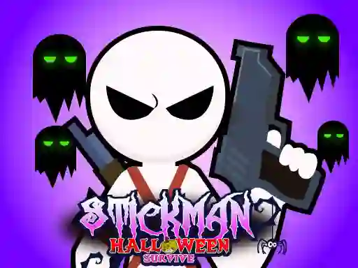 Spel Stickman Halloween Survive online