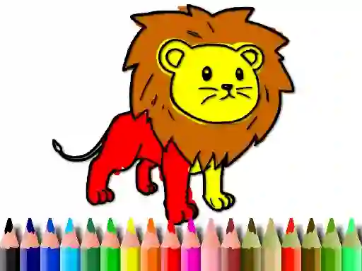 Spel Back To School: Lion Coloring Book online
